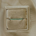 Emerald Wedding Band 925 Sterling Silver Ring | Anima jewels