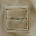 Emerald Wedding Band 925 Sterling Silver Ring | Anima jewels