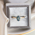 Oval Montana Sapphire Ring | 925 Sterling Silver Vintage Solitaire Band | Anima jewels