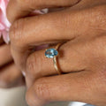 Oval Montana Sapphire Ring | 925 Sterling Silver Vintage Solitaire Band | Anima jewels