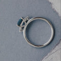 Montana Sapphire Square Cut Ring | Sterling Silver Statement Band | Anima jewels
