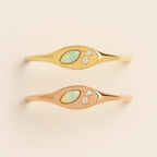 Marquise Opal Starburst Ring | 925 Sterling Silver Celestial Band | Anima jewels