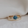 Montana Sapphire Two-Stone Geometric Ring | 925 Sterling Silver Band | Anima jewels
