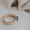 Montana Sapphire Two-Stone Geometric Ring | 925 Sterling Silver Band | Anima jewels