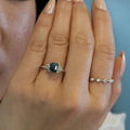 Montana Sapphire Square Cut Ring | Sterling Silver Statement Band | Anima jewels