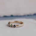 Montana Sapphire Bezel Band SEO Title 5 Montana Sapphire Bezel Band - 14k Gold Blue Stackable Ring | Anima jewels